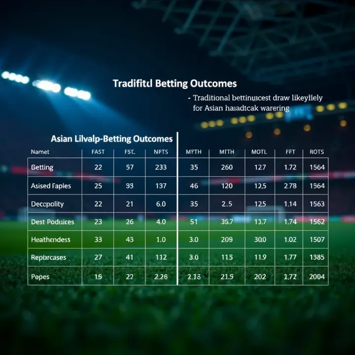 Chart comparing traditional betting outcomes with reduced draw likelihood in Asian handicap wagering