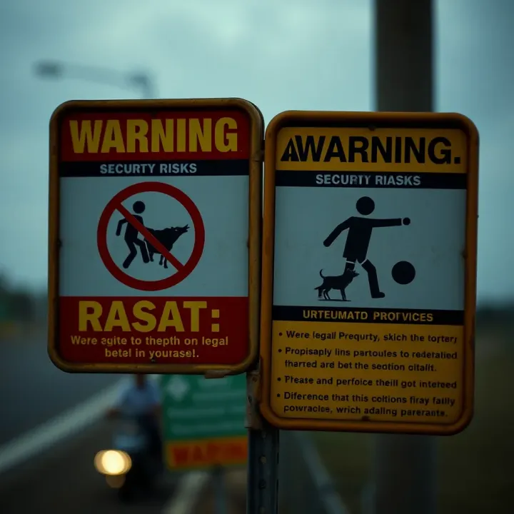 Legal and Security Risks of Using Aviator Predictor Hacks in Nigeria Warning signs highlighting legal and security risks associated with unauthorized betting apps in Nigeria