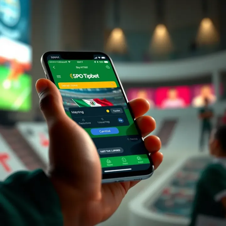 Mobile Navigation and Secure Betting on SPO Tipbet in Nigeria Mobile device displaying secure SPO Tipbet betting interface with Nigerian flag theme