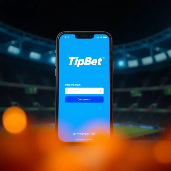 Secure Login Screen on TipBet App for Safe Access Smartphone showing secure login screen of TipBet app with password entry field