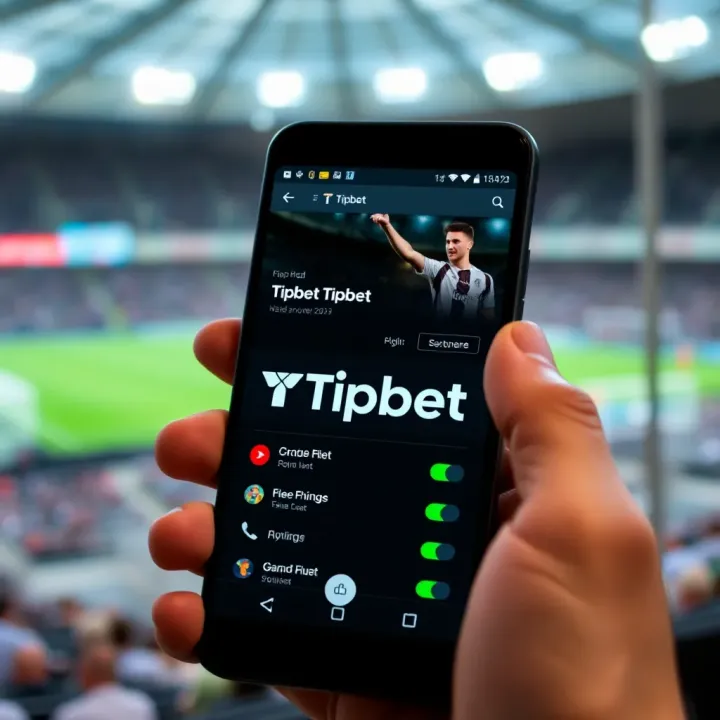 Installing Tipbet App on Android Device Android smartphone displaying Tipbet app installation screen