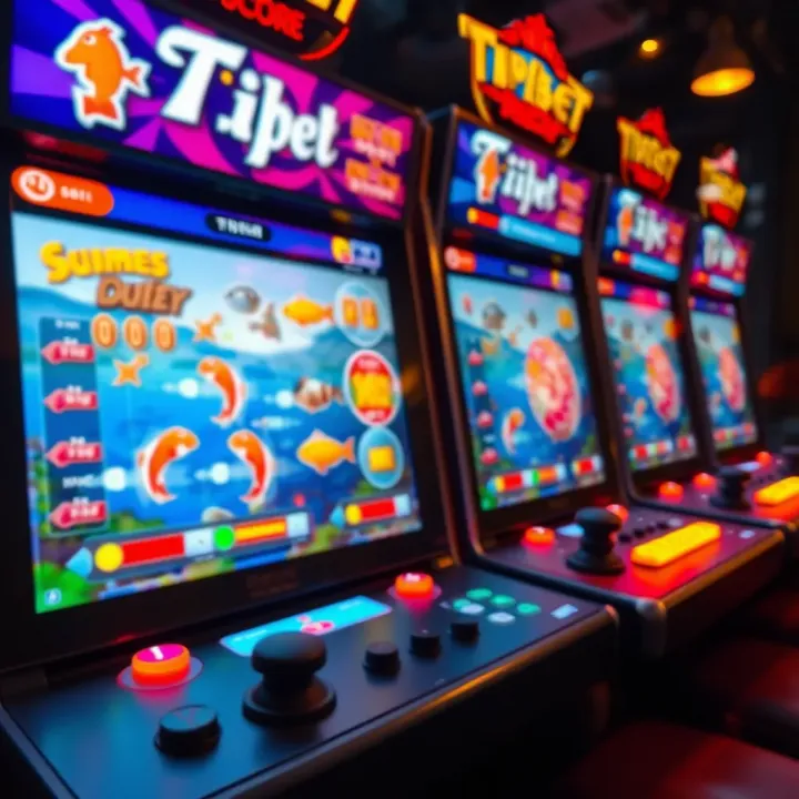 Interface of Tipbet Fishin Frenzy displaying game controls, score, and multiple fishing targets on screen