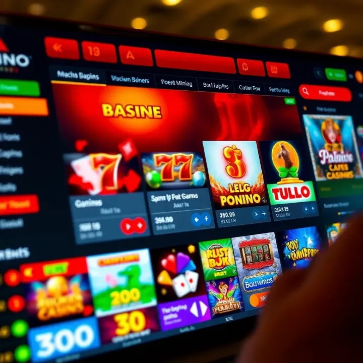 Popular Online Casino Games in Nigeria Colorful online casino interface showing various popular gambling games with betting options