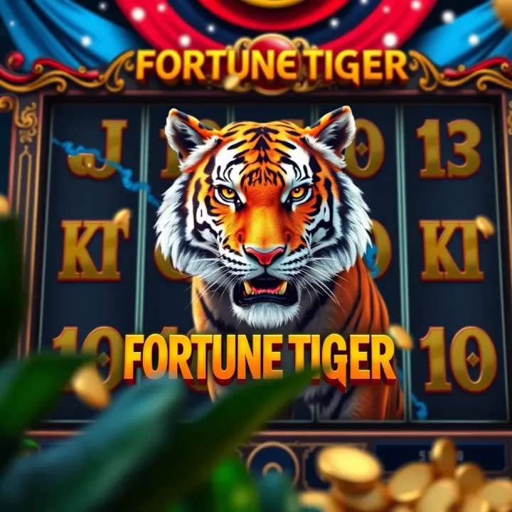 Fortune Tiger slot game interface with vibrant tiger and reels showing winning symbols on Tipbet platform