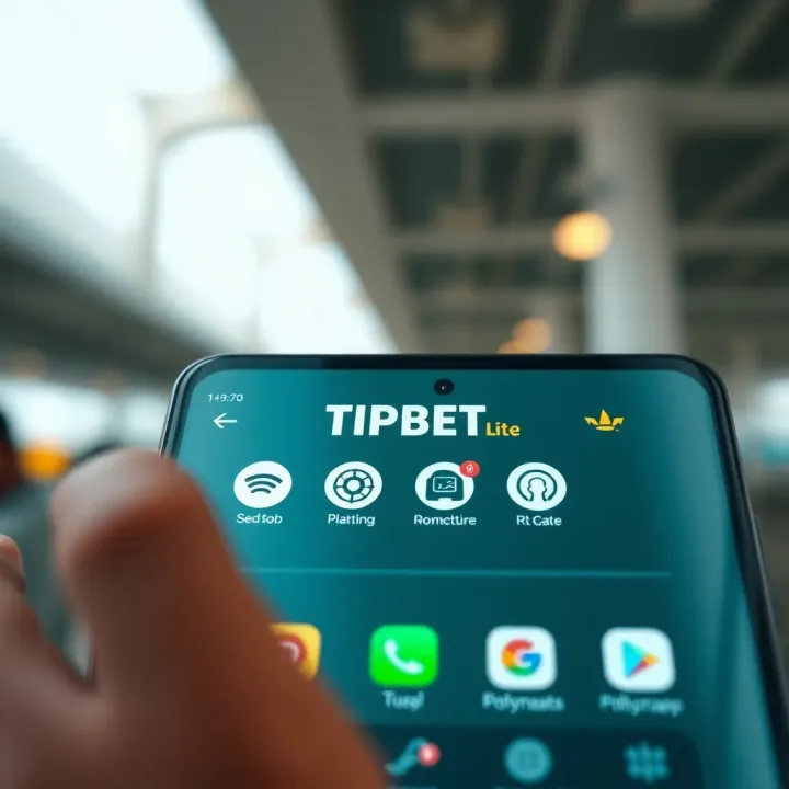Graphic showing smooth navigation on Tipbet Lite platform with connectivity icons