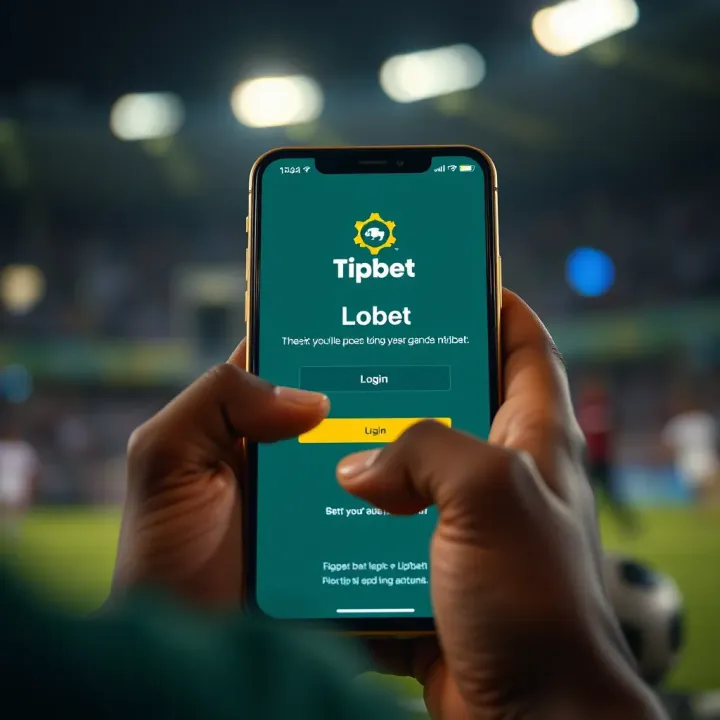 User logging into Tipbet old mobile platform on smartphone in Nigeria