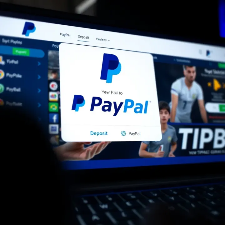 User interface showing PayPal deposit option on Tipbet platform
