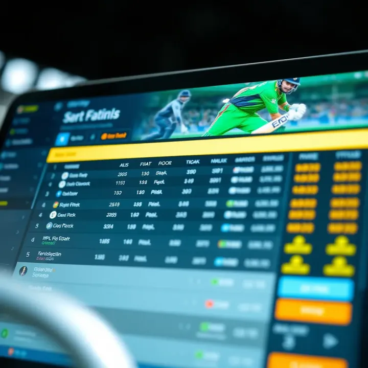 Popular Online Platforms for IPL Betting in Nigeria A digital sports betting platform displaying IPL match odds and betting options