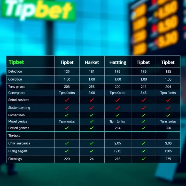 Comparison chart of Tipbet and other popular Nigerian betting platforms