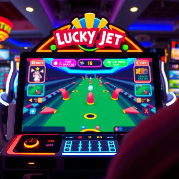 Lucky Jet Game Interactive Gameplay Screen Lucky Jet game screen displaying colorful gameplay elements and interactive controls
