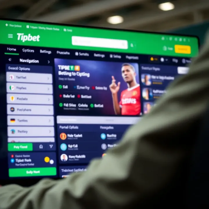 Tipbet Original Website Homepage Overview Screenshot of Tipbet original website homepage showing navigation menu and betting options
