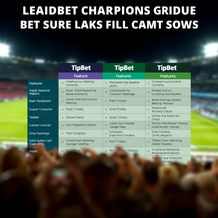 Comparison chart of popular Nigerian football betting platforms highlighting features and benefits of TipBet