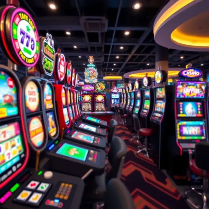 Playtech casino game selection with vibrant slot machines and table games on digital devices