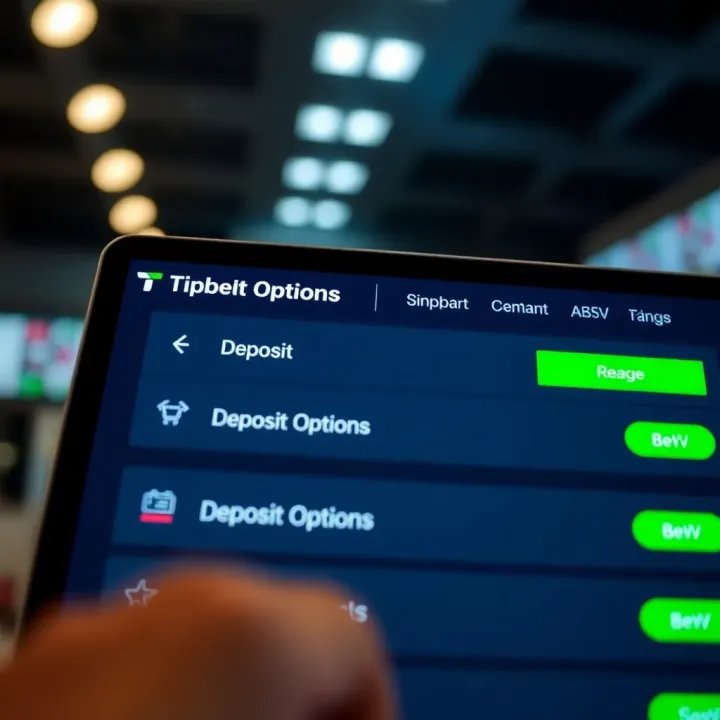User interface showing deposit options on an online betting platform