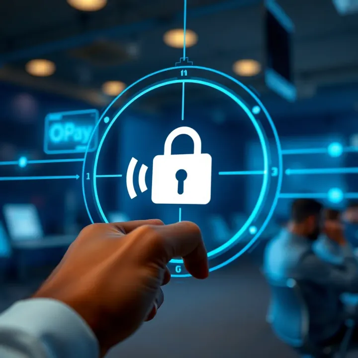 Secure digital connection symbolizing safe access to Tipbet using OPay platform in Nigeria