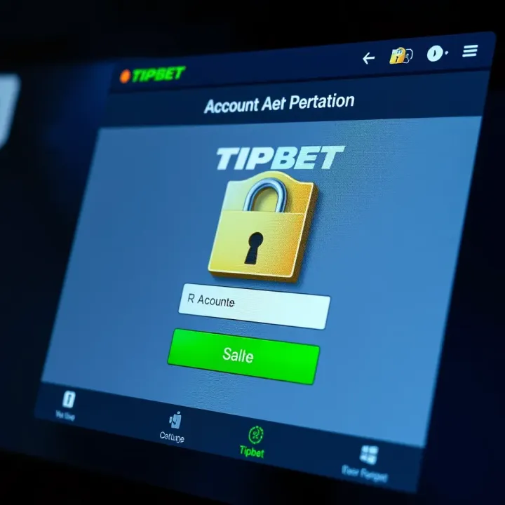 Graphic depicting secure account verification and registration on Tipbet