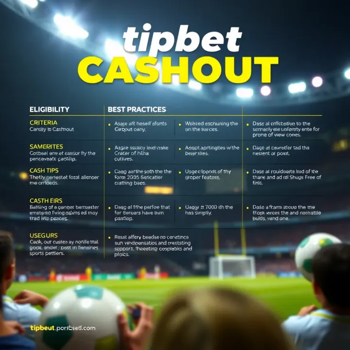 Eligibility and Best Practices for Tipbet Cashout in Nigeria Visual guide displaying criteria and usage tips for Tipbet cashout feature in Nigerian sports betting