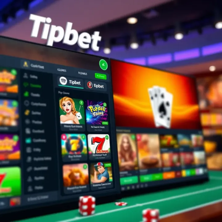 Tipbet Casino Platform Overview for Nigerian Players User interface showing diverse game options and navigation menus at Tipbet Casino