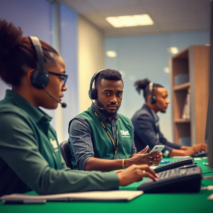 Customer support representative assisting with betting inquiries
