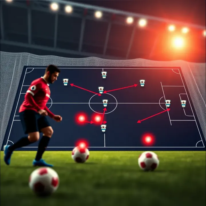 Tactical Strategy Insights for Effective EPL Betting Tactical football formation on a strategy board highlighting team positions and game plans