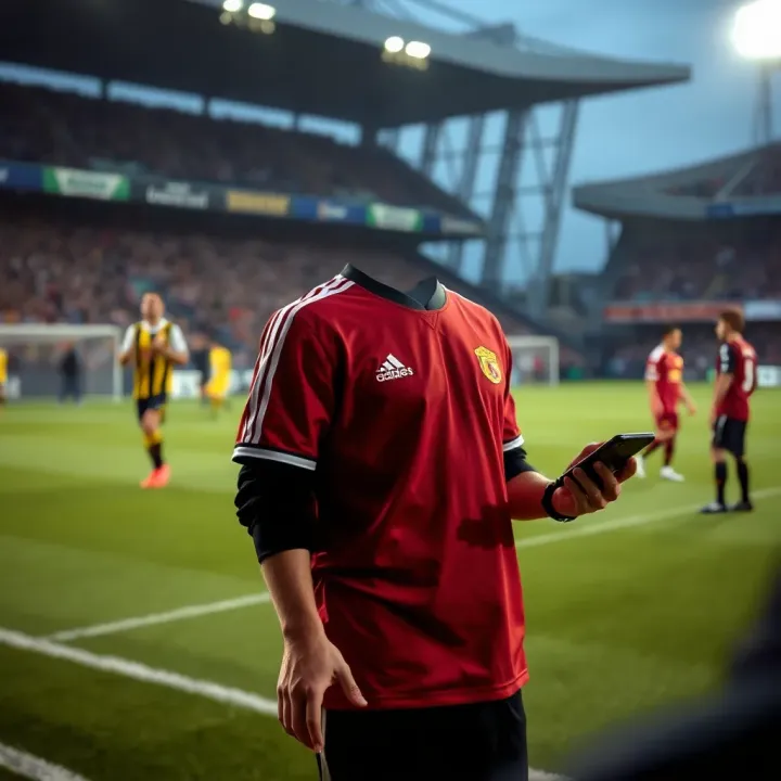 Football fans using mobile devices to track live football results and updates