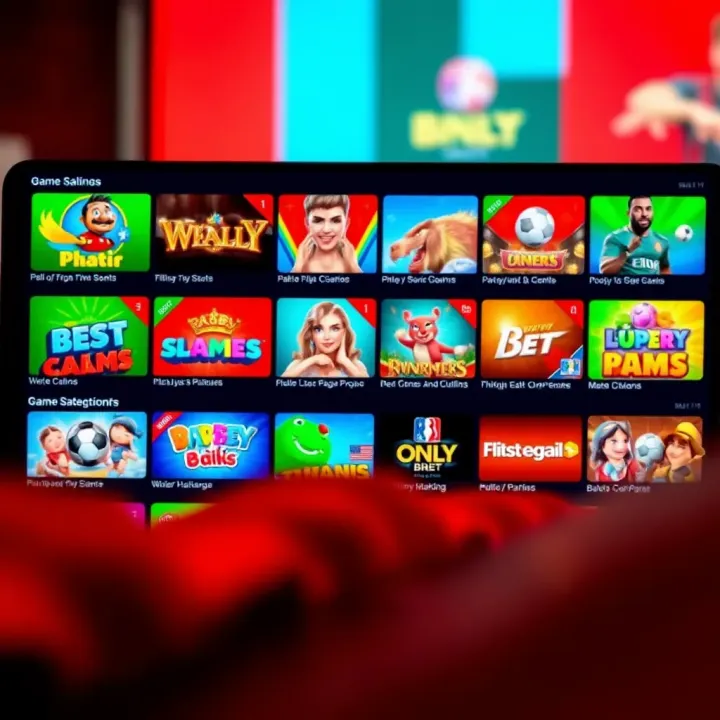 User interface showcasing diverse game options and betting categories in Tipbet app