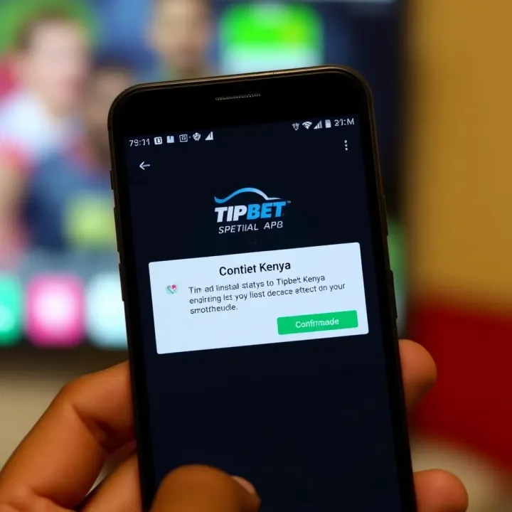 Confirmation Screen for Tipbet Kenya APK Installation on Android Android phone showing Tipbet Kenya APK installation confirmation screen