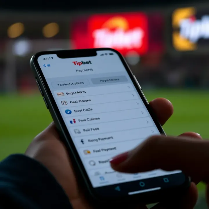 Secure payment options displayed on a smartphone screen within the Tipbet Kenya app