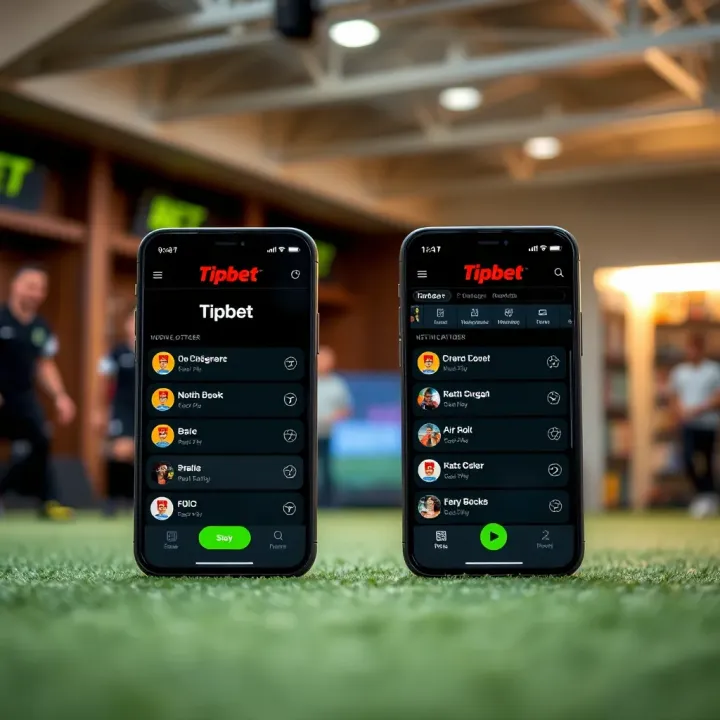 Tipbet Mobile User Interface Evolution Comparison of old and new mobile betting interfaces showing navigation and design elements