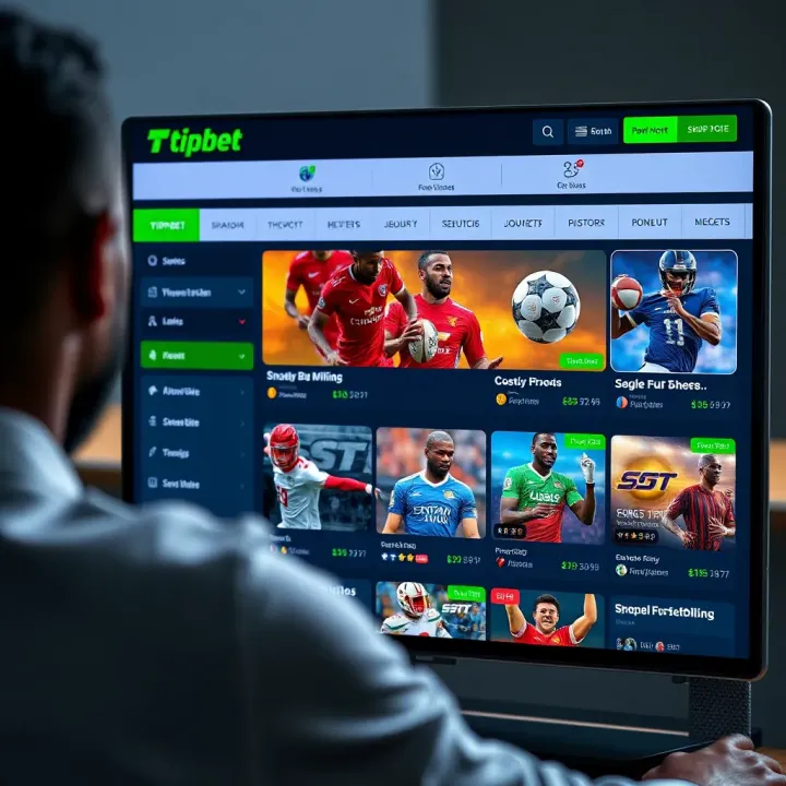 User interface showing various sports betting options tailored for Nigerian enthusiasts on Tipbet platform