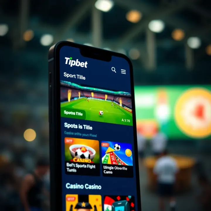 Navigation Features on Tipbet Old Mobile Platform for Nigerian Users Navigation menu of Tipbet old mobile site showing sports betting and casino options