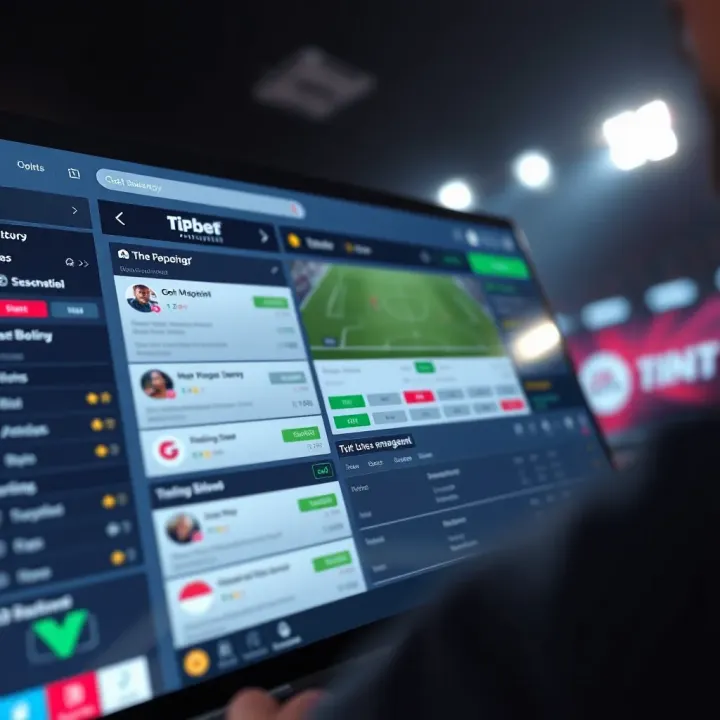 Interface of a sports betting platform highlighting betting options and stake management tools