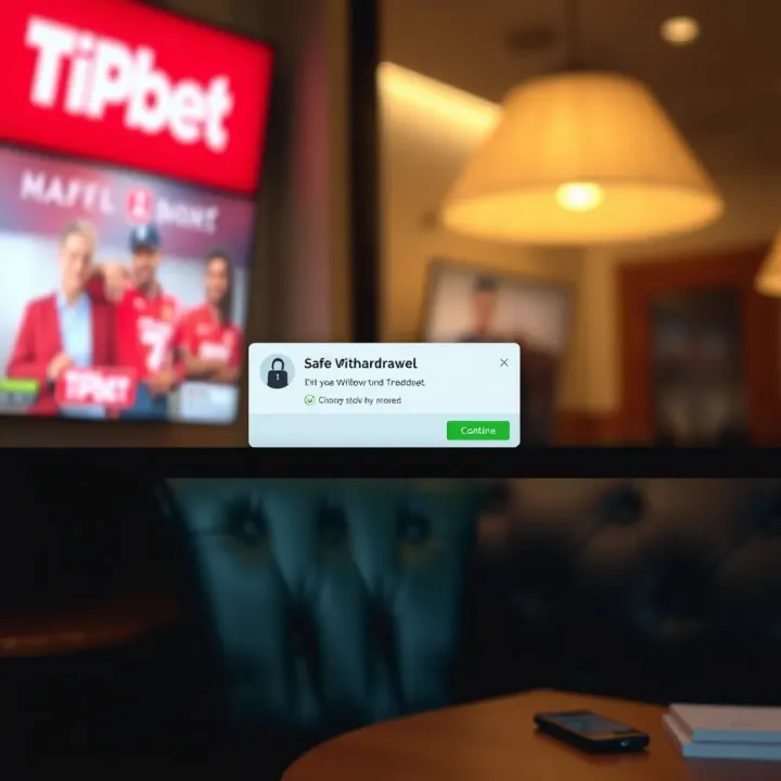Confirming a Safe Withdrawal from Tipbet Graphic illustrating a secure online transaction confirmation for withdrawing funds from Tipbet