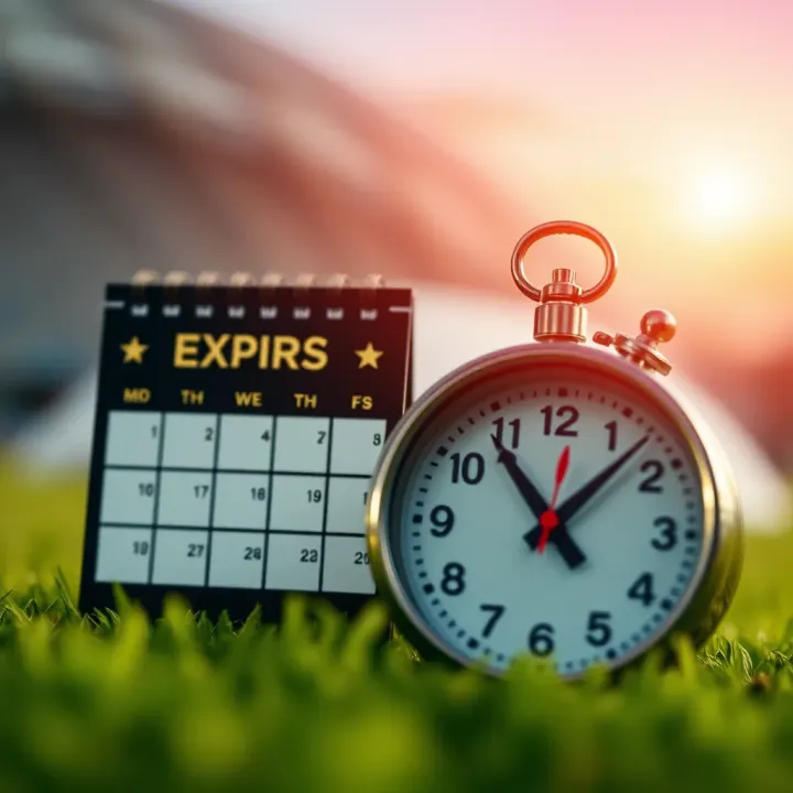 Graphic depicting a calendar and clock symbolizing expiry timelines and wagering periods for Tipbet bonuses in Nigerian online betting