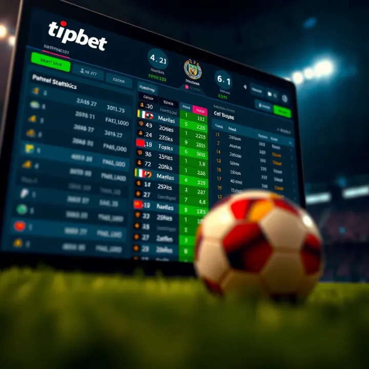 Live Odds and Match Statistics on Tipbet for Informed Wagering Betting platform interface showing live odds and match statistics for football games