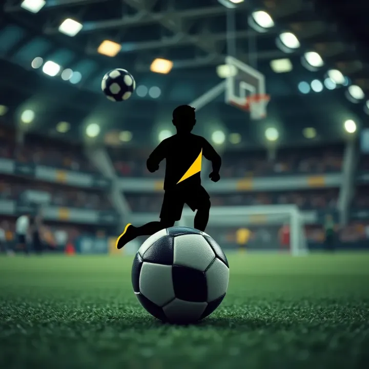 Illustration of football and basketball icons symbolizing sports betting options