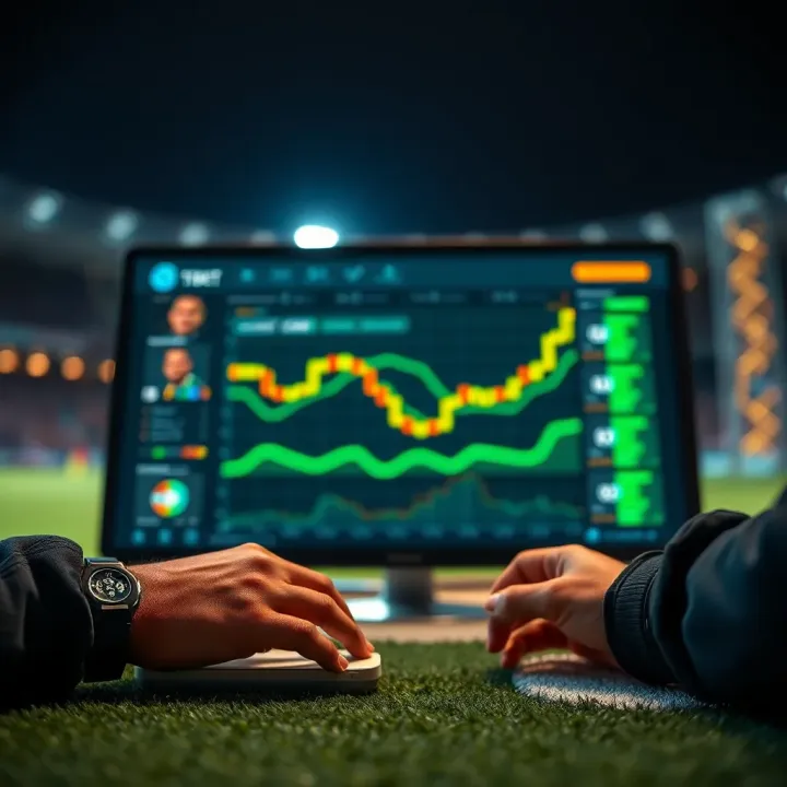 Trustworthy Online Sports Betting Tips with Data Insights Conceptual graphic representing trustworthy online sports betting tips and statistical analysis