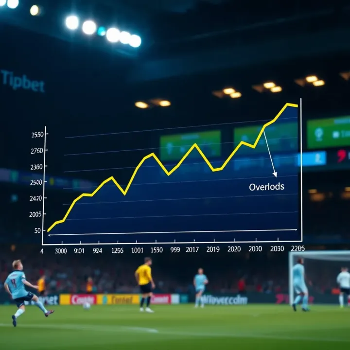 Graph illustrating betting odds and outcomes for over 0.5 goals on a sports platform