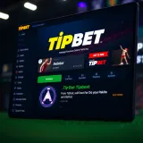 Screenshot of the Tipbet online betting platform homepage with navigation menu and promotional banners