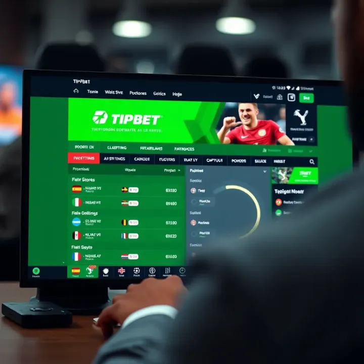 Tipbet Platform Showcasing Sports Betting Options for Nigerian Users User interface of Tipbet platform displaying diverse sports betting options in Nigeria