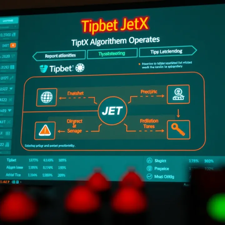 Diagram illustrating the Tipbet JetX algorithm mechanics and flow