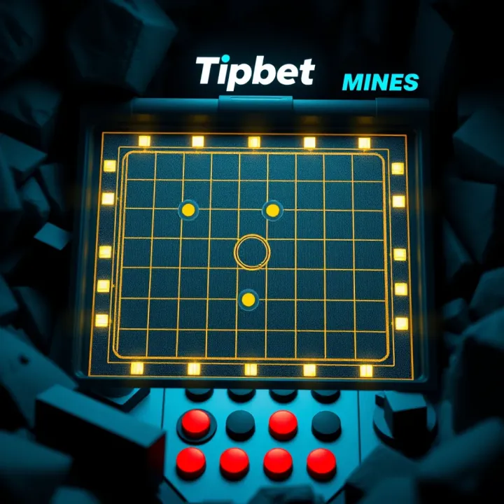 Interface of Tipbet Mines showing grid and selected safe spots