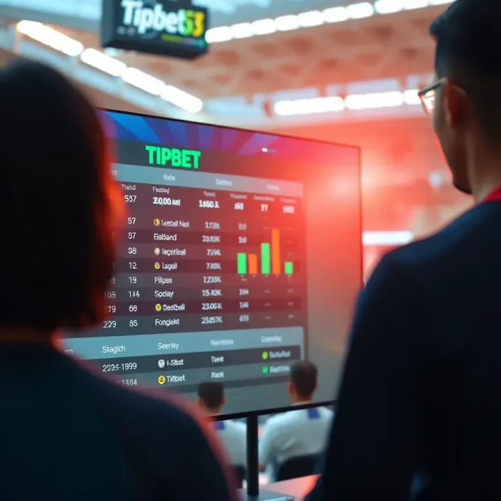Interface showing detailed football match statistics on Tipbet Score