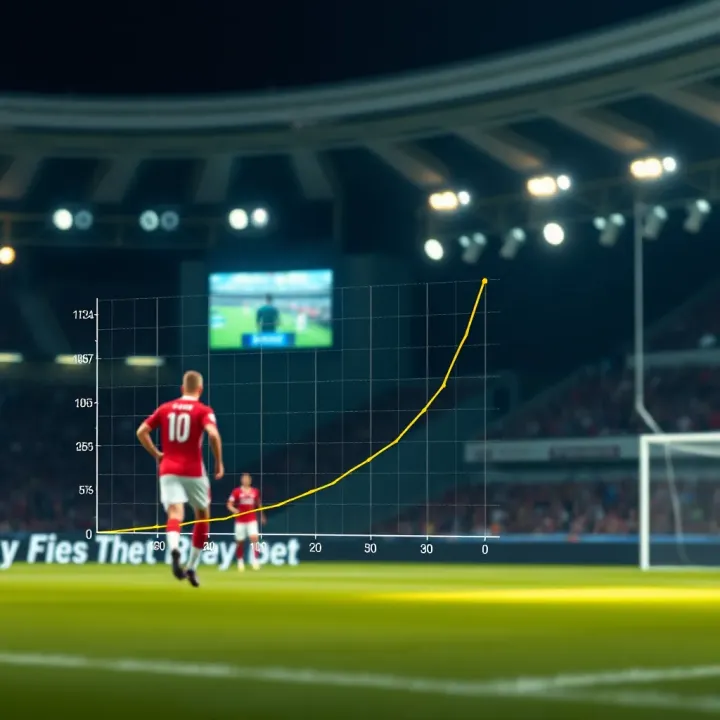 Graph depicting the impact of statistical analysis on improving scoreline predictions in sports betting