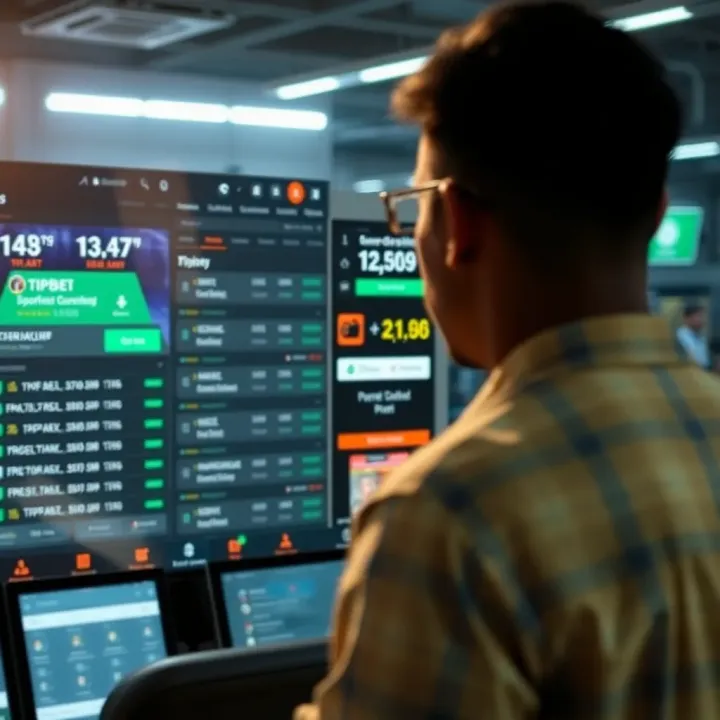 Interface showing seamless sports betting transaction between Tipbet platform and UBA bank account