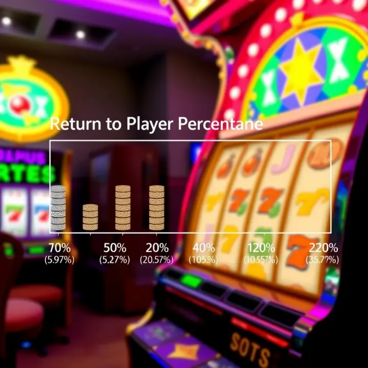 Diagram illustrating Return to Player percentage and its effect on slot game payouts