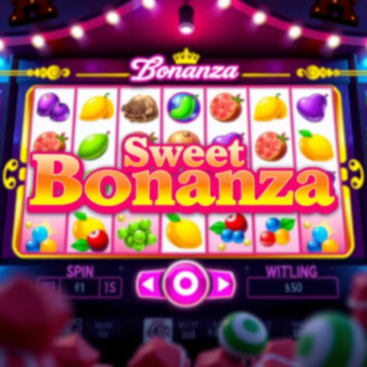 Sweet Bonanza slot game interface showcasing colorful fruit symbols and candy clusters